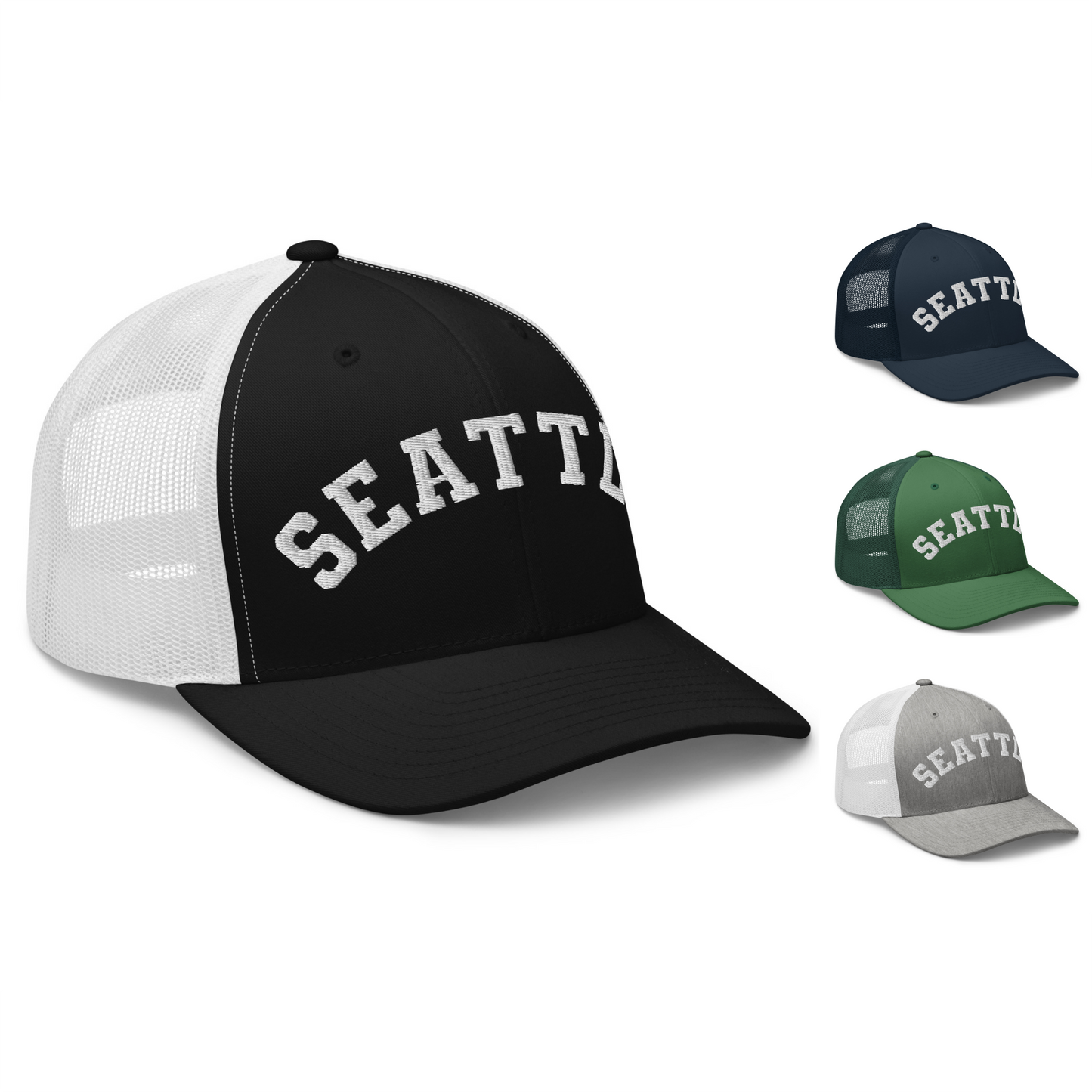Classic Seattle Arch Vintage Retro Seattle Trucker Hat Cap
