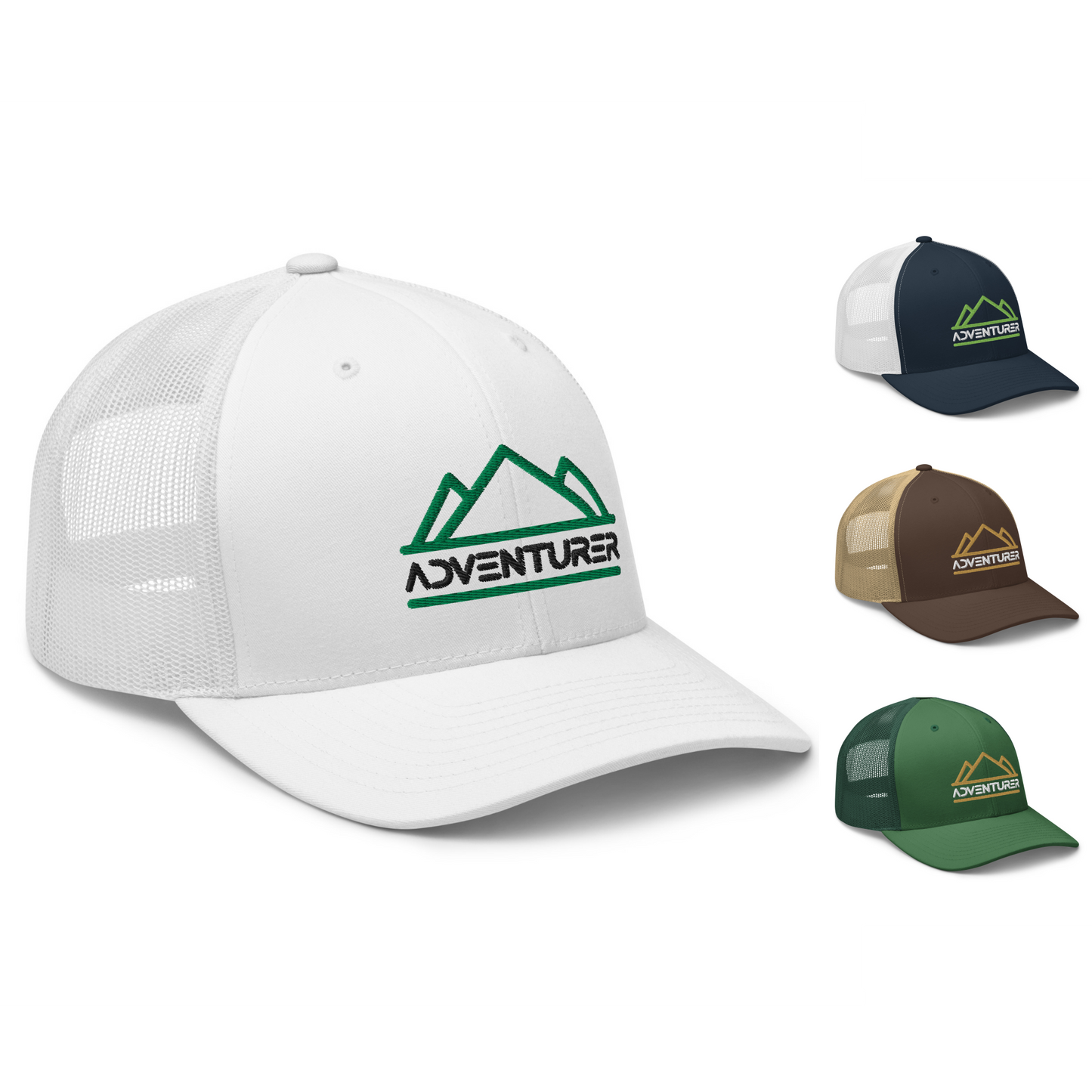 Adventurer Mountain Biking Climbing Hiking RV Camping Trucker Hat Cap
