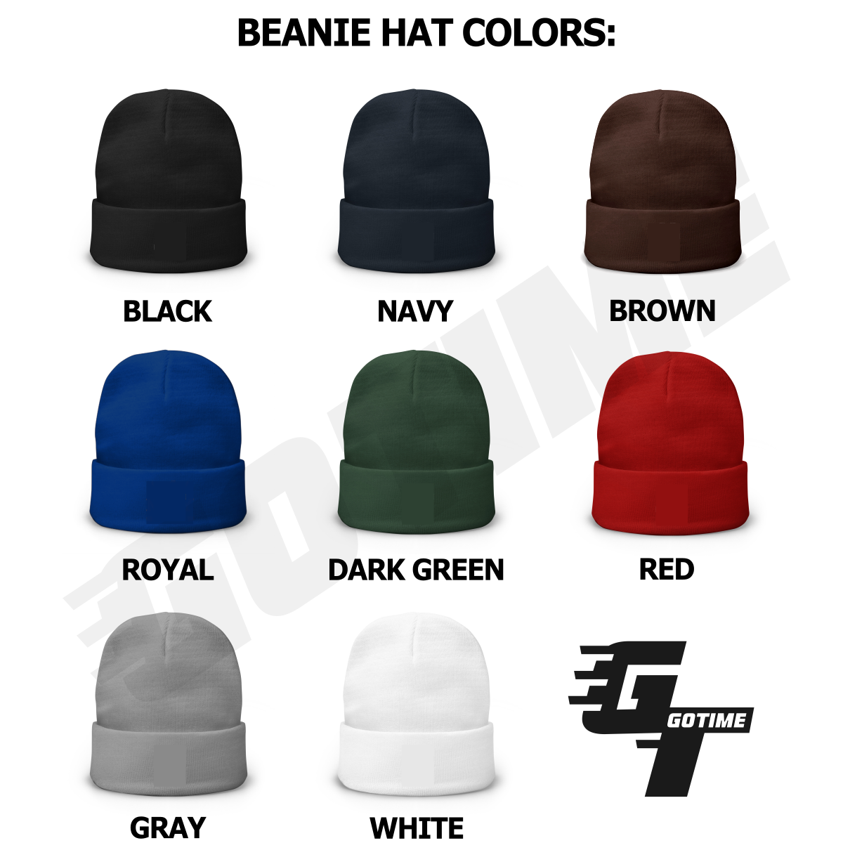 Custom Number Varsity Sports Player Winter Beanie Hat Cap