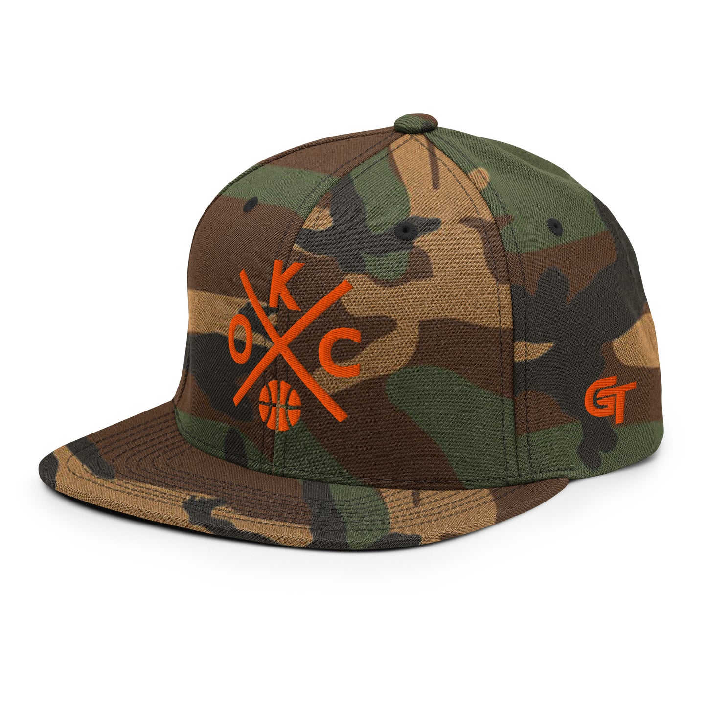 Oklahoma City Basketball Snapback Cap Retro OKC Basketball Cross Hat