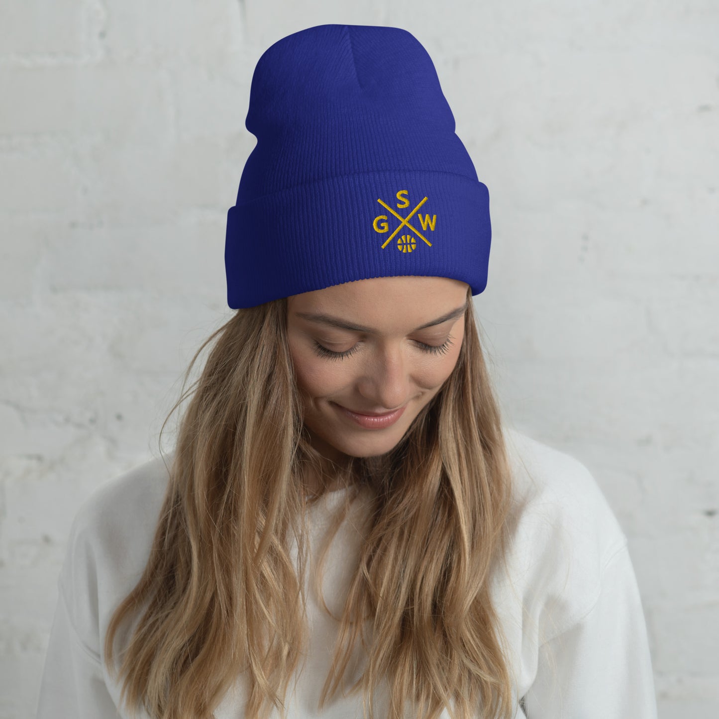 Golden State Basketball Retro GSW Cross Winter Beanie Cap Hat
