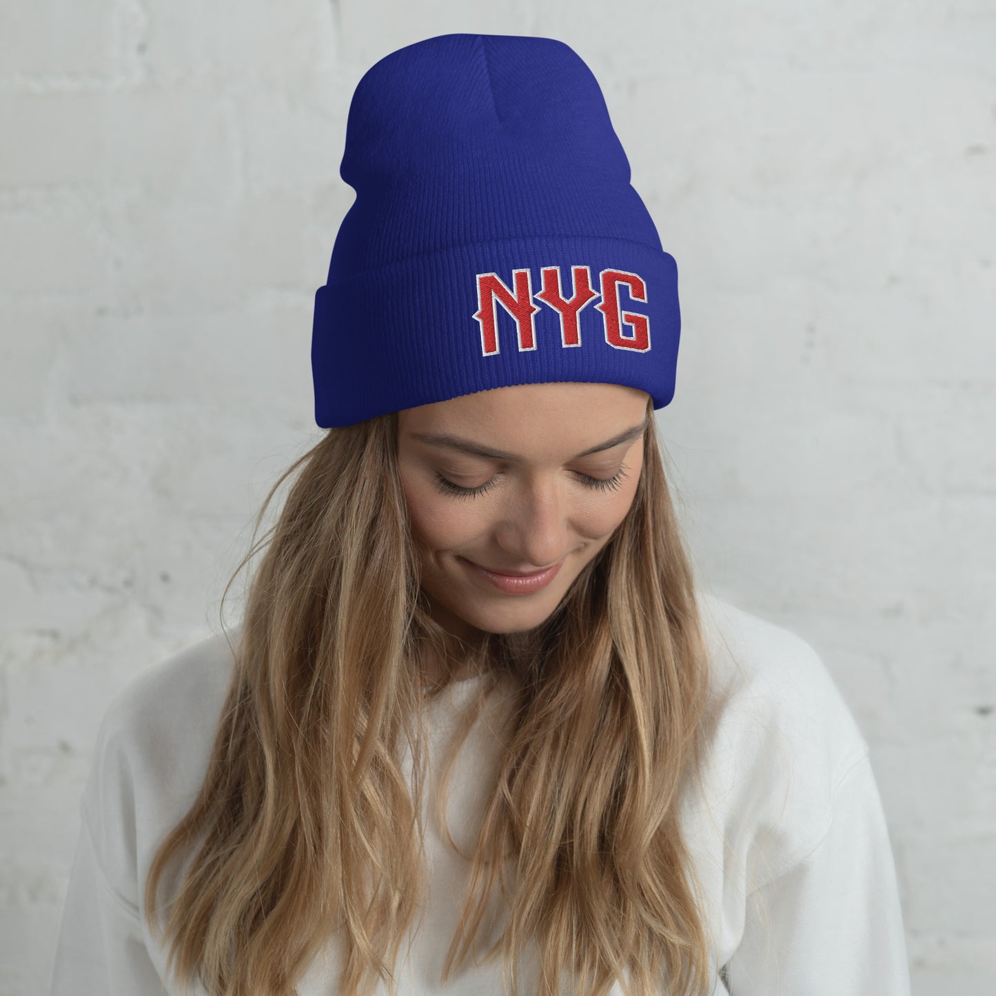 New York Football Retro NY Giant Winter Beanie Cap Hat