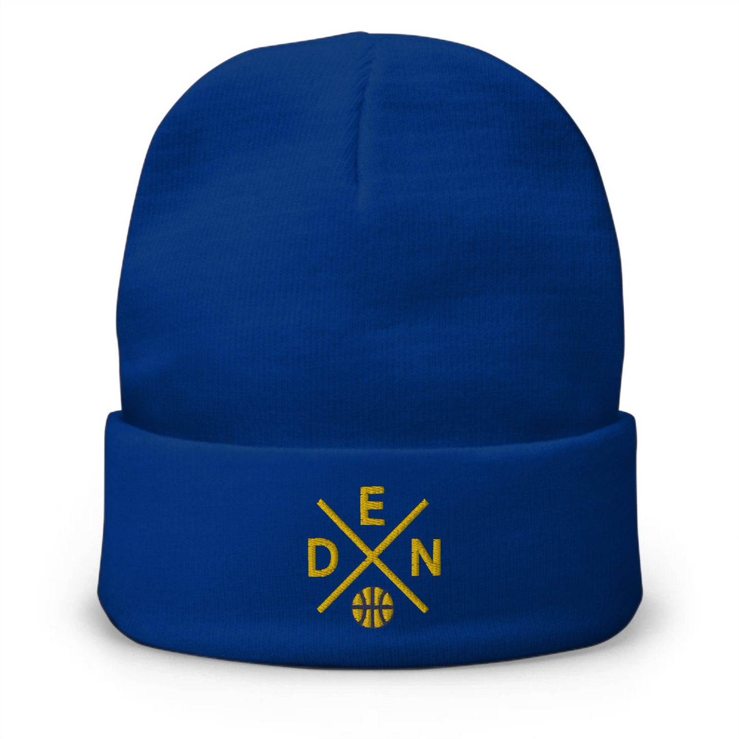 Denver Basketball Retro DEN Cross Winter Beanie Cap Hat