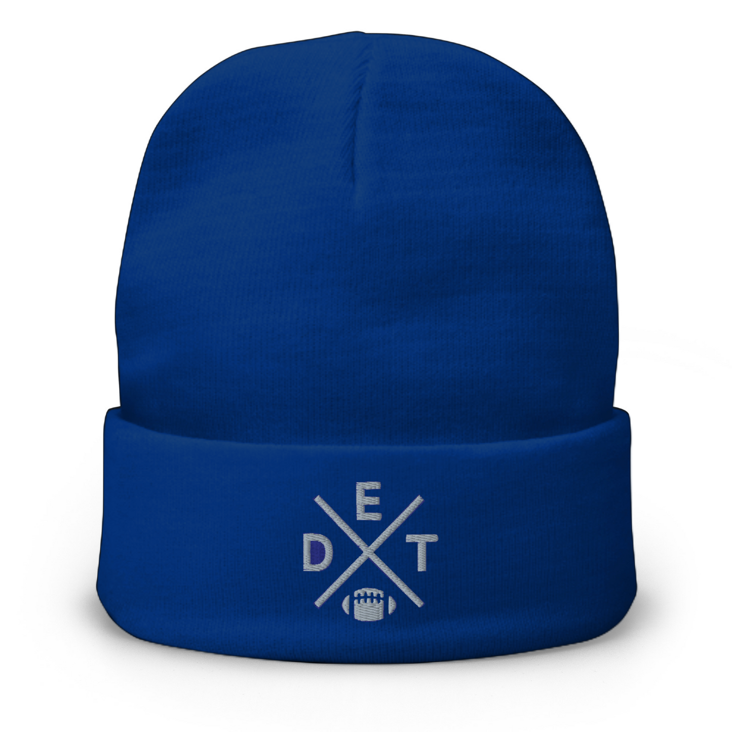 Detroit Football Retro DET Cross Winter Beanie Cap Hat