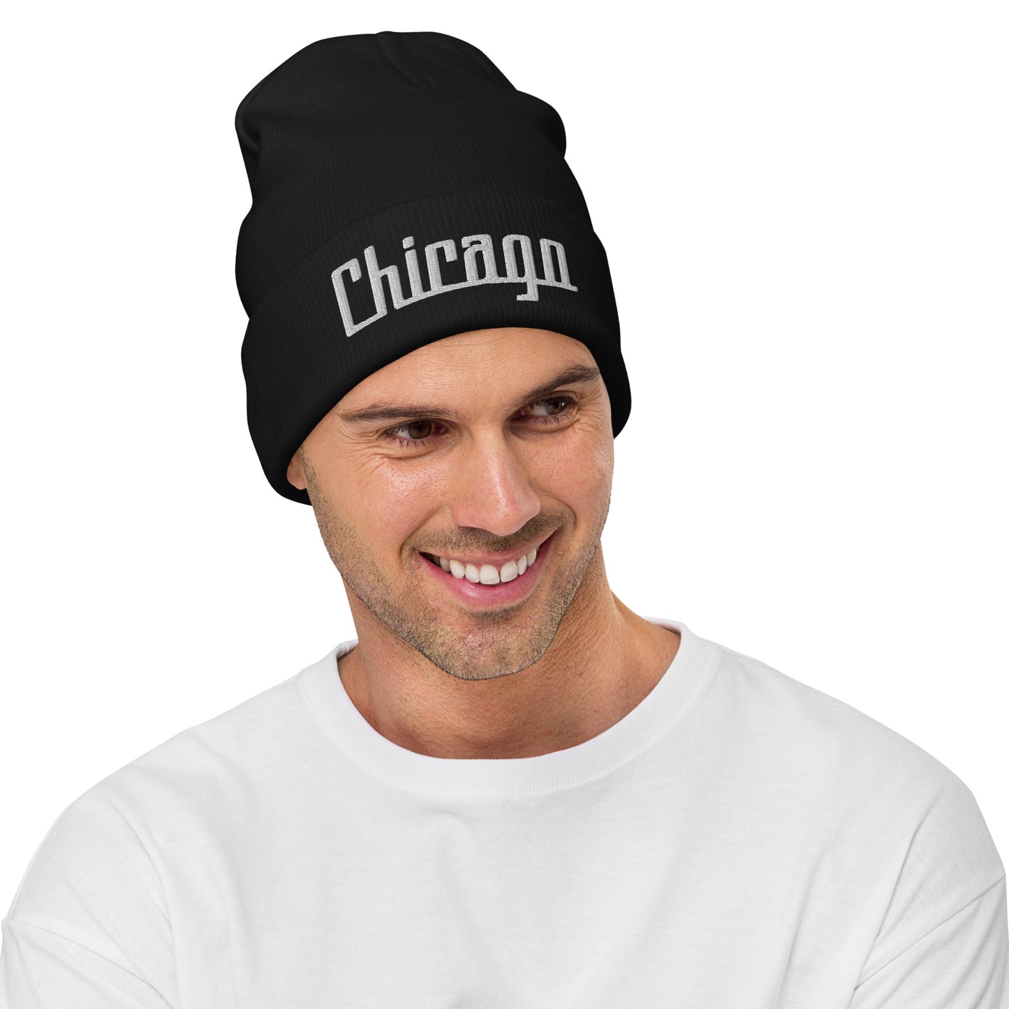Retro Chicago Beanie Cap Vintage Chicago IL Winter Hat