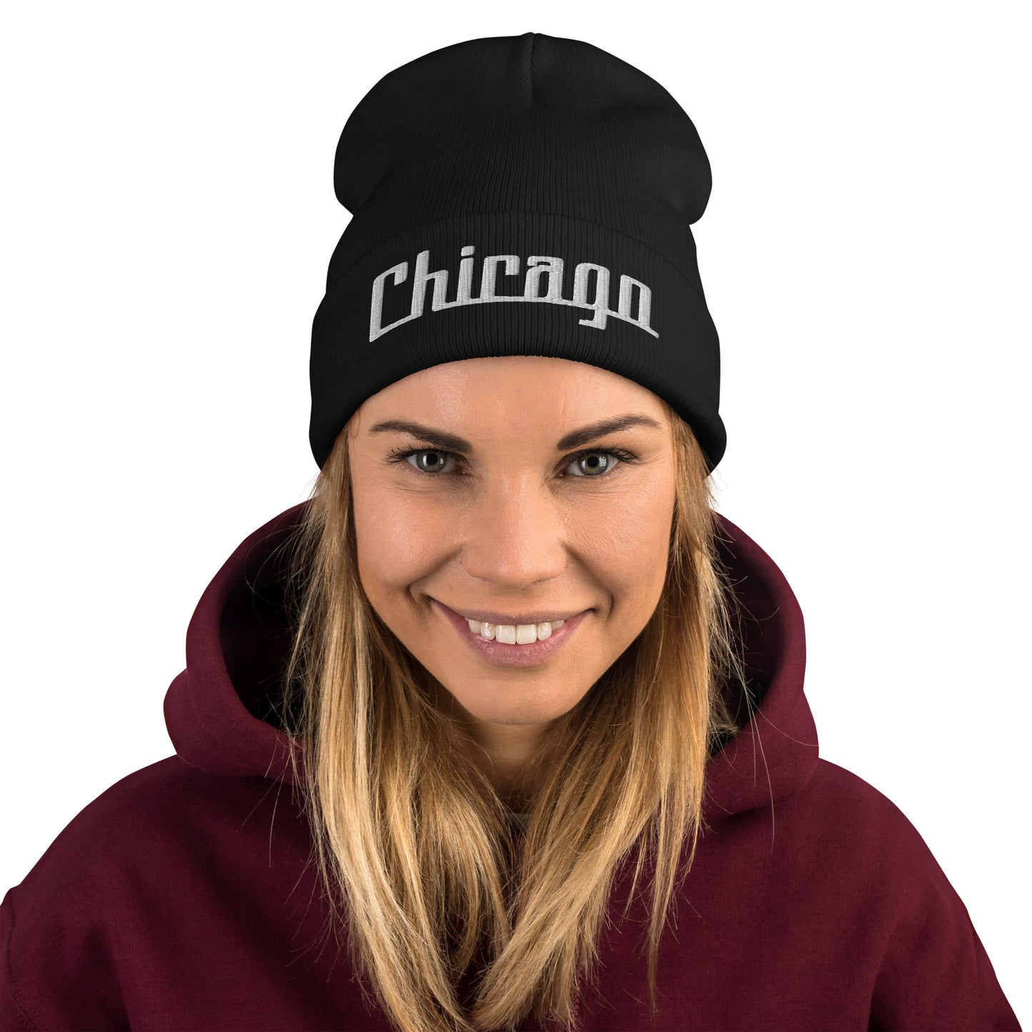 Retro Chicago Beanie Cap Vintage Chicago IL Winter Hat