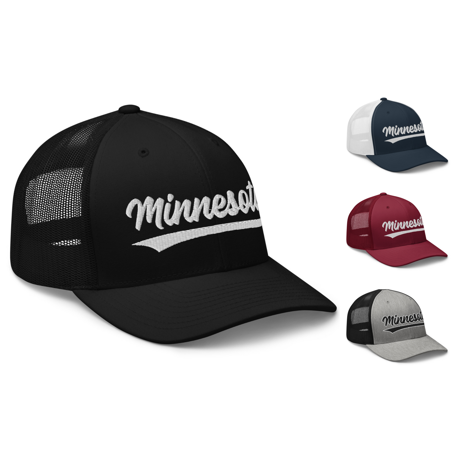 Vintage Minnesota Baseball Script Retro Minnesota Trucker Cap Hat