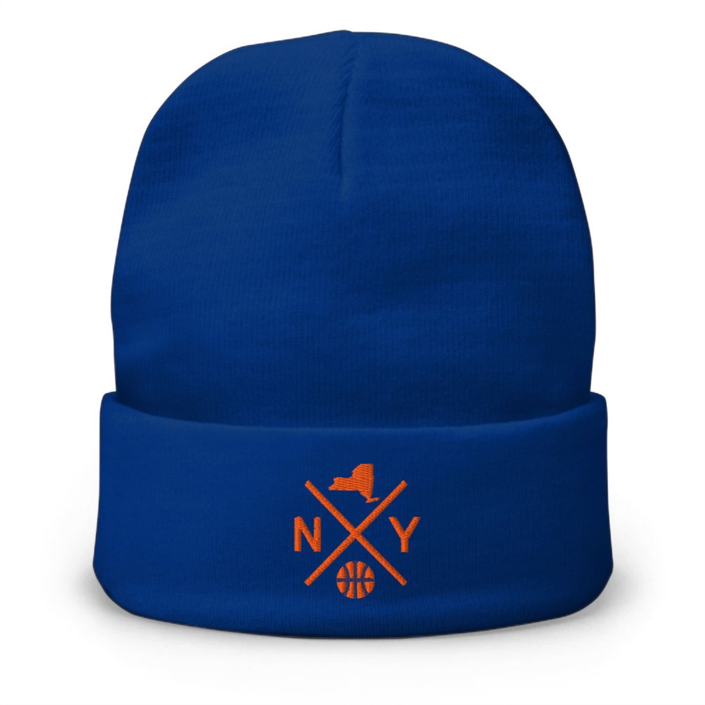 New York Basketball Retro NY Cross Winter Beanie Cap Hat