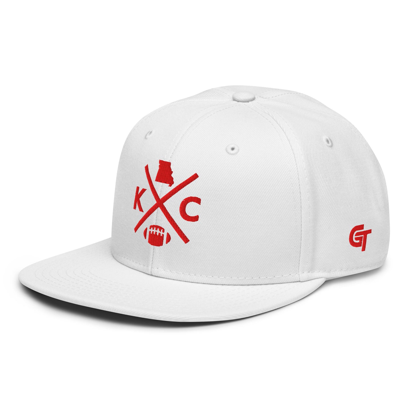 Kansas City Football Snapback Cap Retro KC Football Cross Hat