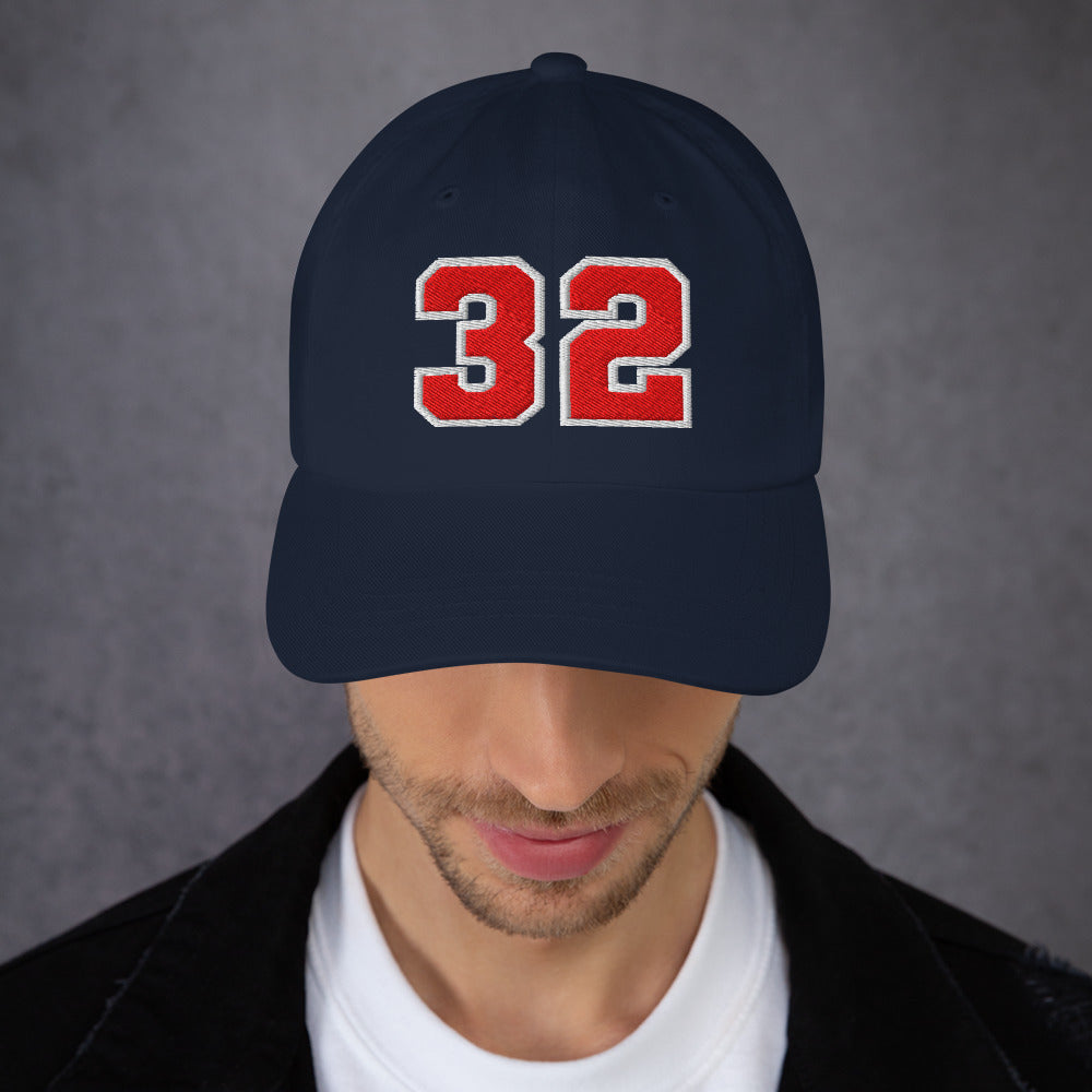 Custom Number Varsity Sports Player Baseball Hat Dad Cap