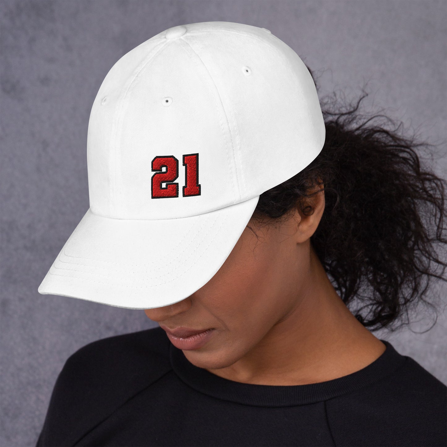 Custom Number Varsity Sports Player Baseball Hat Dad Cap