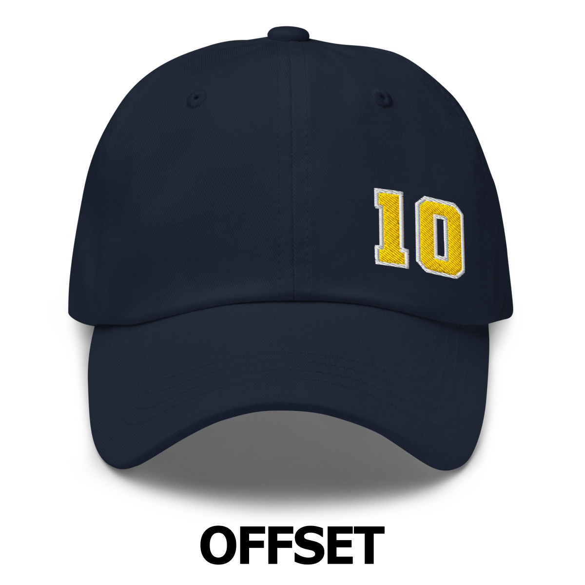 Custom Number Varsity Sports Player Baseball Hat Dad Cap