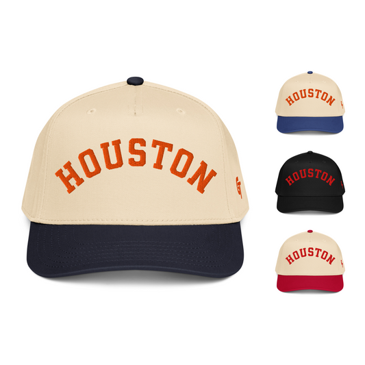 Classic Houston Snapback Hat Vintage Retro Houston Arch Cap