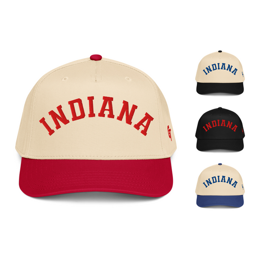 Classic Indiana Snapback Hat Vintage Retro Indiana Arch Cap