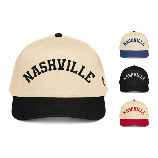 Classic Nashville Snapback Hat Vintage Retro Nashville Arch Cap