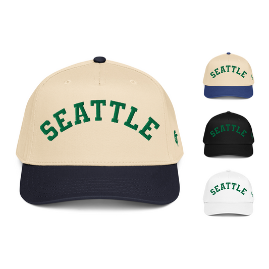 Classic Seattle Snapback Hat Vintage Retro Seattle Arch Cap
