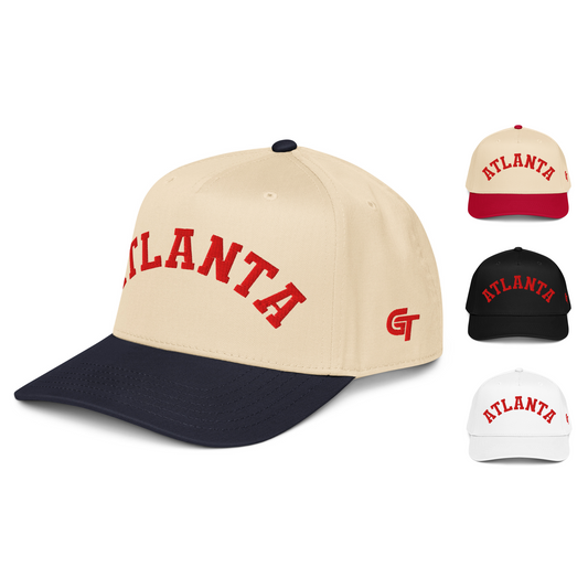Classic Atlanta Snapback Hat Vintage Retro Atlanta Arch Cap