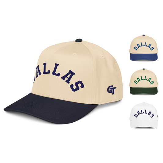 Classic Dallas Snapback Hat Vintage Retro Dallas Arch Cap