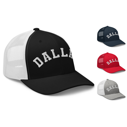 Classic Dallas Arch Vintage Retro Dallas Trucker Hat Cap