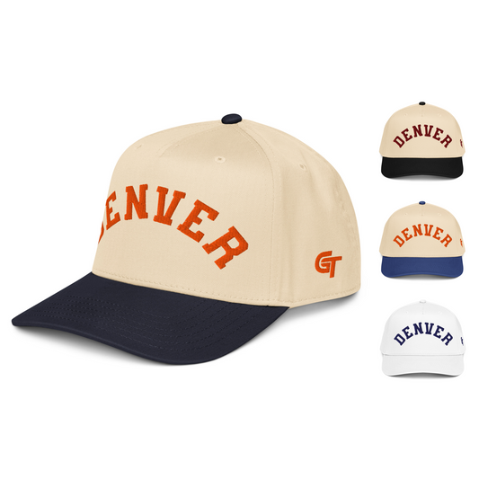 Classic Denver Snapback Hat Vintage Retro Denver Arch Cap