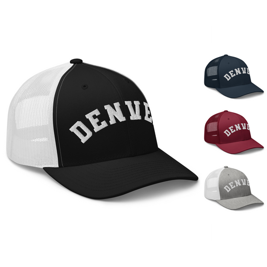 Classic Denver Arch Vintage Retro Denver Trucker Hat Cap