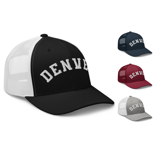 Classic Denver Arch Vintage Retro Denver Trucker Hat Cap