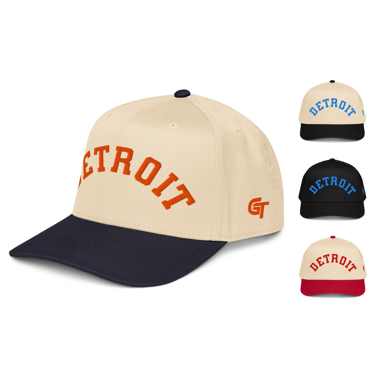 Classic Detroit Snapback Hat Vintage Retro Detroit Arch Cap