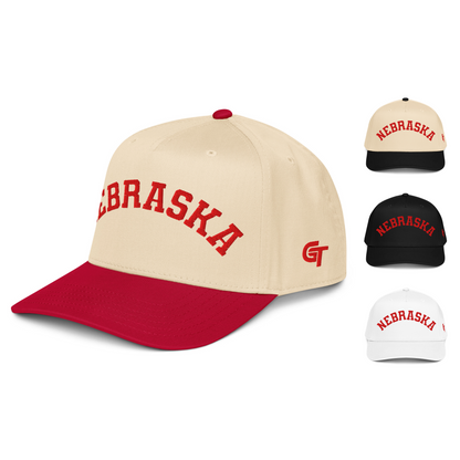 Classic Nebraska Snapback Hat Vintage Retro Nebraska Arch Cap
