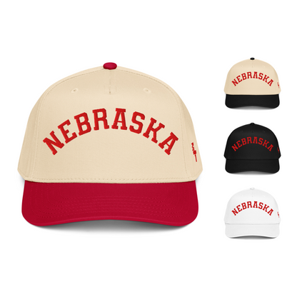 Classic Nebraska Arch Retro University Baseball Cap Snapback Hat