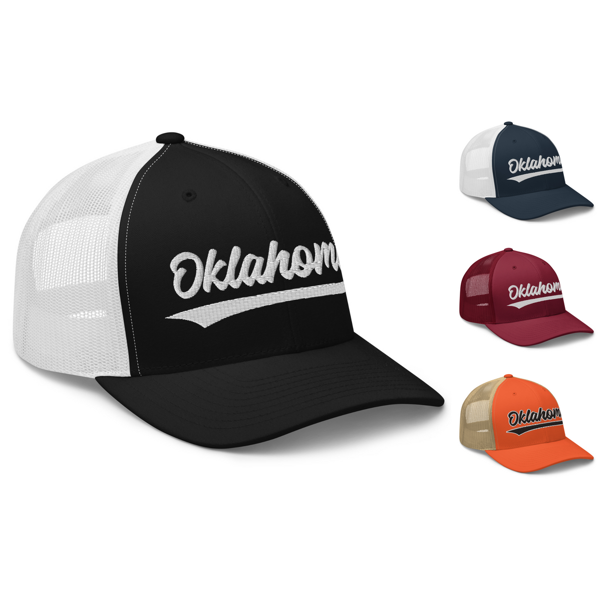 Vintage Oklahoma University Script Retro Oklahoma Trucker Hat