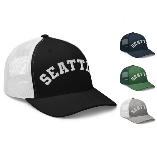 Classic Seattle Arch Vintage Retro Seattle Trucker Hat Cap