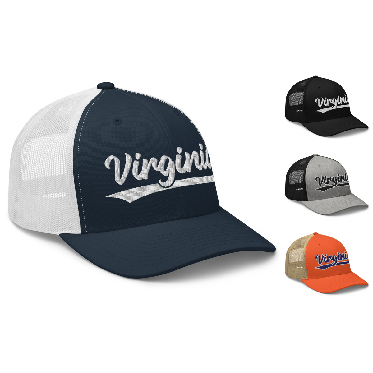 Vintage Virginia University Script Retro Virginia Trucker Hat