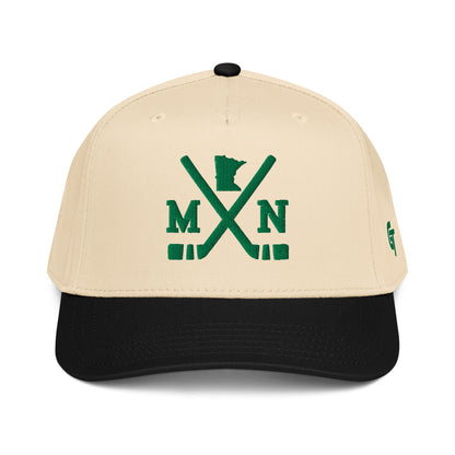Minnesota Hockey Snapback Cap Classic MN Hockey Sticks Hat