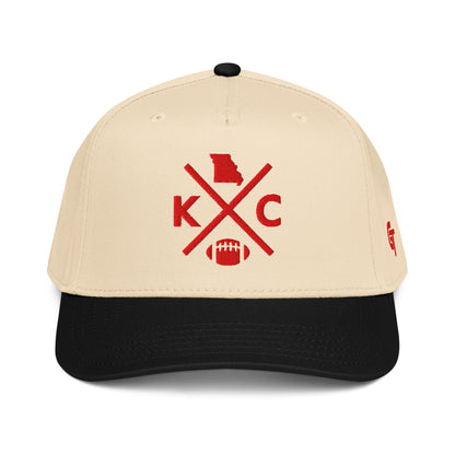 Kansas City Football Snapback Cap Classic KC Football Cross Hat