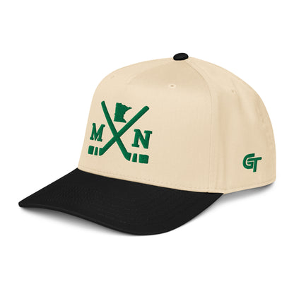 Minnesota Hockey Snapback Cap Classic MN Hockey Sticks Hat