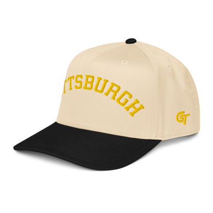 Classic Pittsburgh Snapback Hat Vintage Retro Pittsburgh Arch Cap