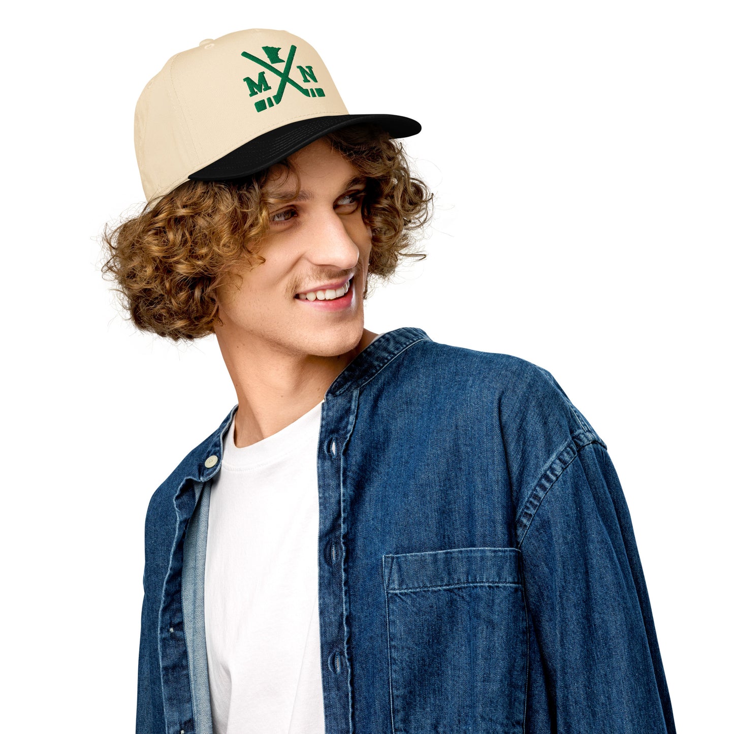 Minnesota Hockey Snapback Cap Classic MN Hockey Sticks Hat