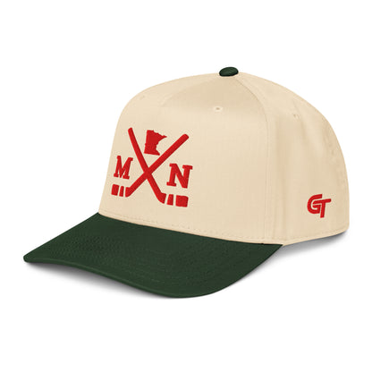 Minnesota Hockey Snapback Cap Classic MN Hockey Sticks Hat