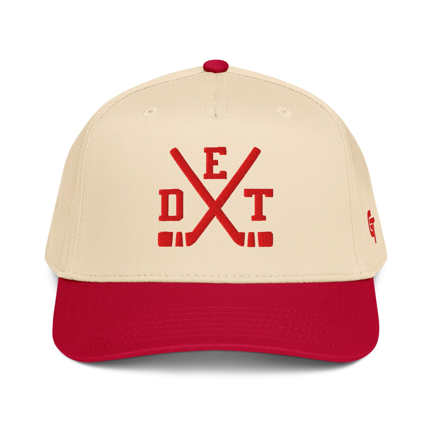 Detroit Hockey Snapback Cap Classic Red DET Hockey Sticks Hat