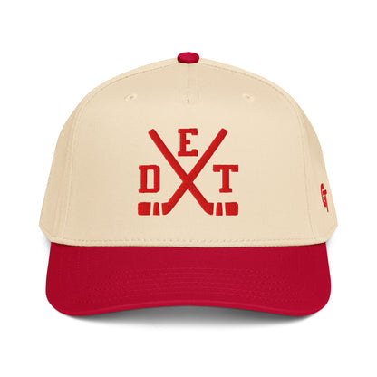 Detroit Hockey Snapback Cap Classic Red DET Hockey Sticks Hat