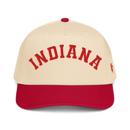 Classic Indiana Snapback Hat Vintage Retro Indiana Arch Cap