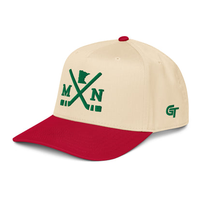 Minnesota Hockey Snapback Cap Classic MN Hockey Sticks Hat