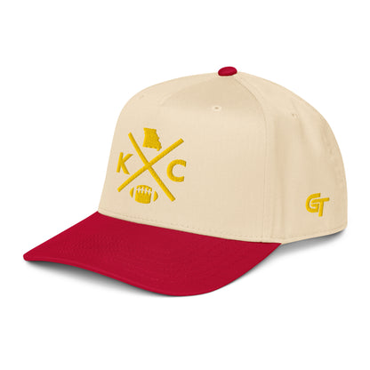 Kansas City Football Snapback Cap Classic KC Football Cross Hat