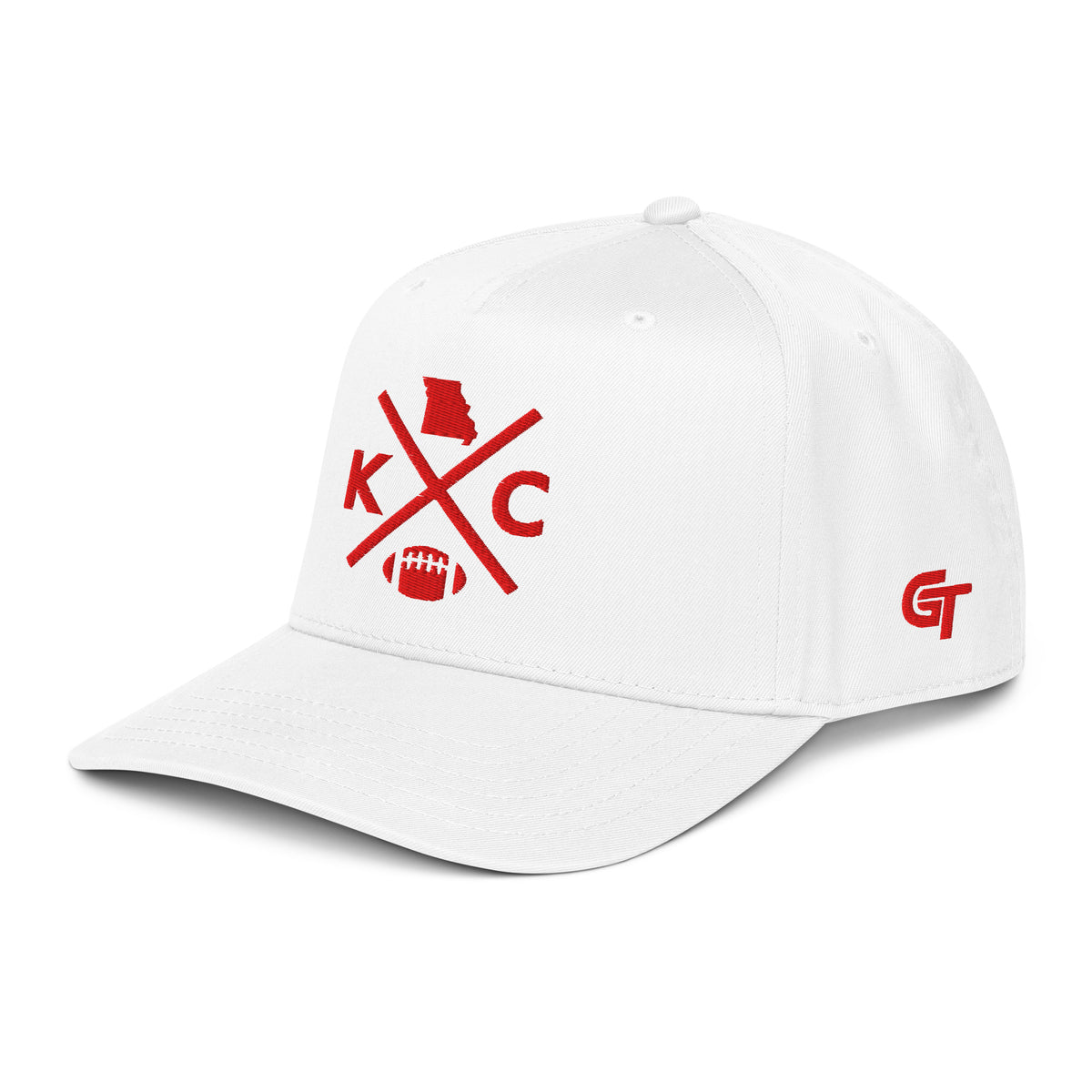 Kansas City Football Snapback Cap Classic KC Football Cross Hat