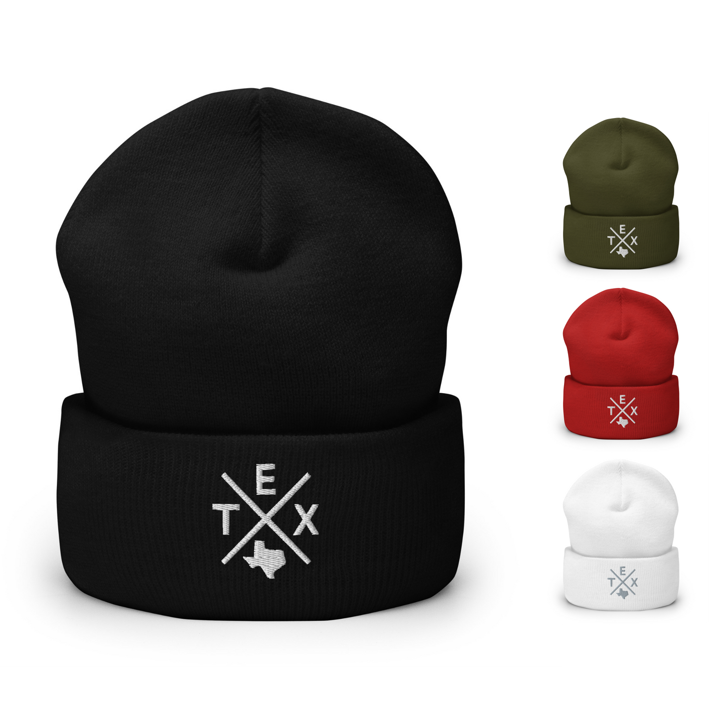 Retro Texas Beanie Hat Winter TEX Cross Beanie Cap