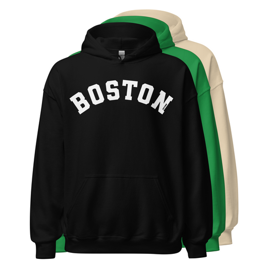 Classic Boston Arch Pullover Retro Boston Hoodie