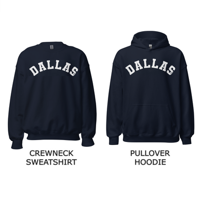 Classic Dallas Arch Pullover Retro Dallas Hoodie