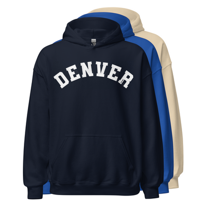 Classic Denver Arch Pullover Retro Denver Hoodie