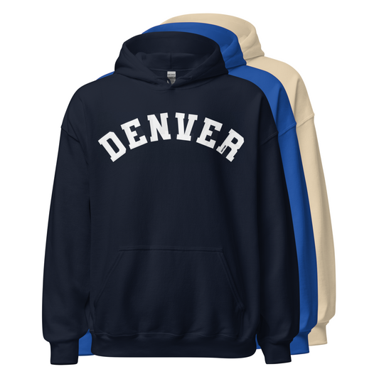 Classic Denver Arch Pullover Retro Denver Hoodie