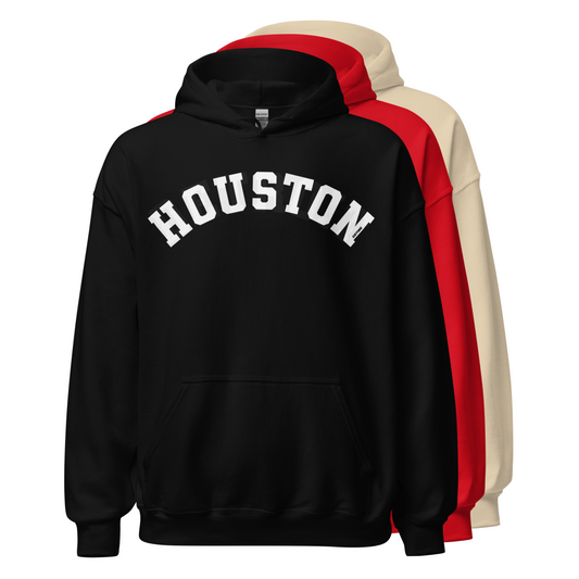Classic Houston Arch Pullover Retro Houston Hoodie